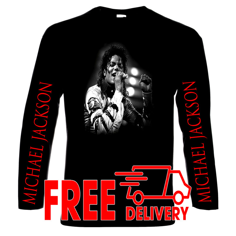 LONG SLEEVE T-SHIRTS Michael Jackson, men's long sleeve t-shirt, 100% cotton, S to 5XL